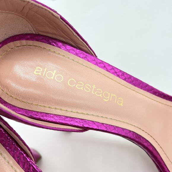 ALDO CASTAGNA Shoes Womens Size 38 Platform Heels Ankle Strap Made in Italy - Picture 7 of 16